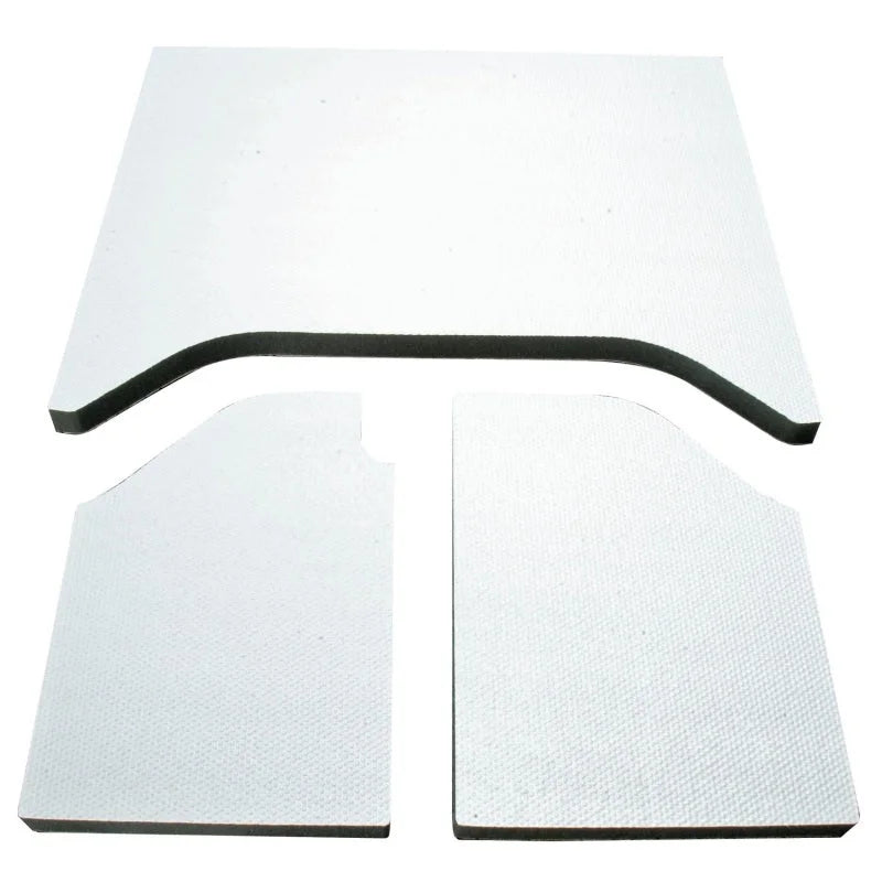 DEI 07-10 Jeep Wrangler JK 2-Door Boom Mat Headliner - 3 Piece - White - Side View