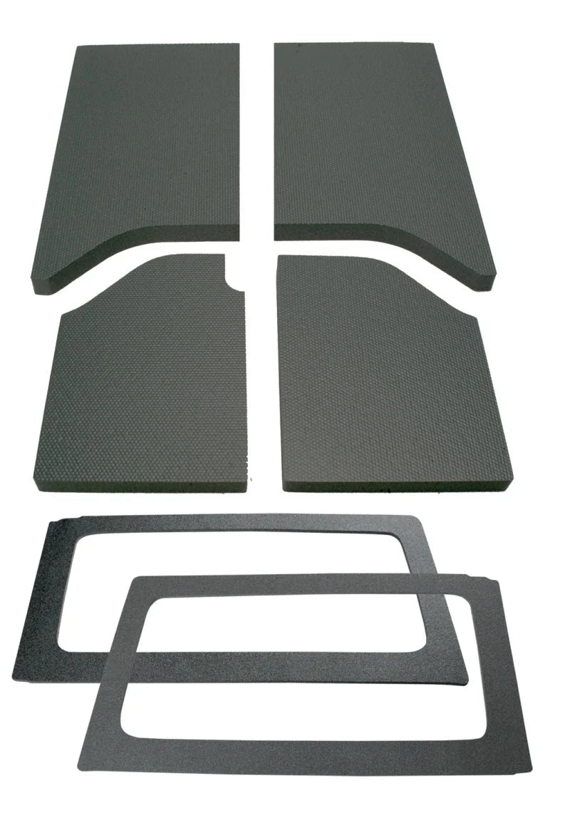 DEI 11-18 Jeep Wrangler JK 2-Door Boom Mat Complete Headliner Kit - 6 Piece - Gray - Side View