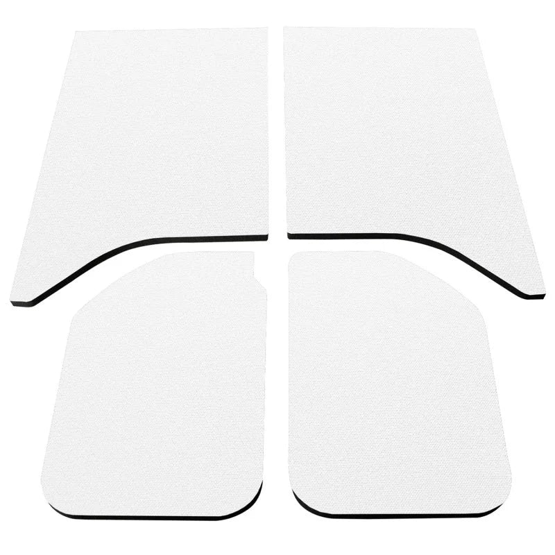 DEI 11-18 Jeep Wrangler JK 2-Door Boom Mat Headliner - 4 Piece - White - Side View