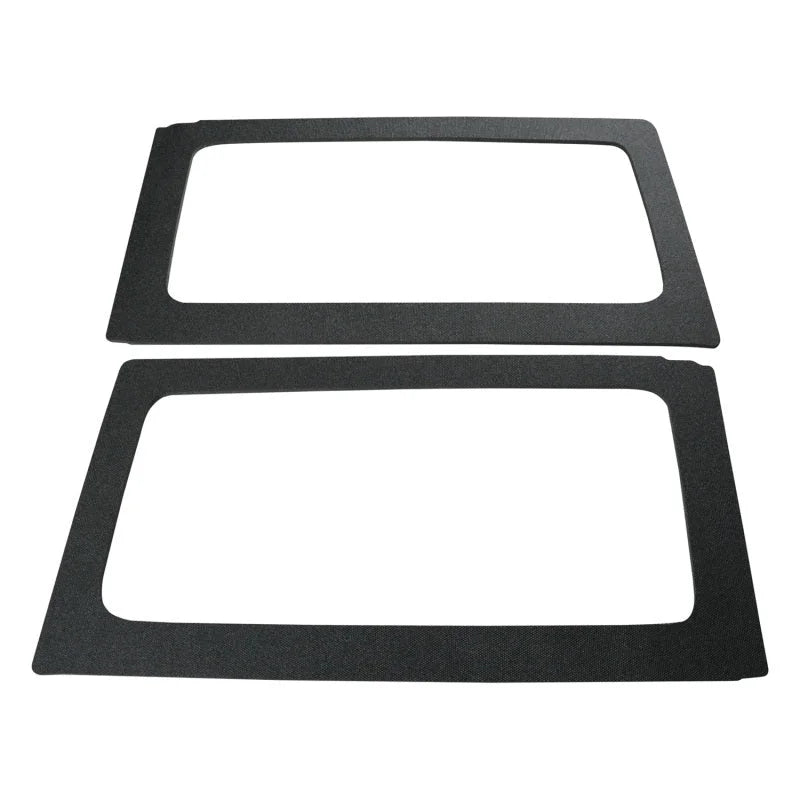 DEI 11-18 Jeep Wrangler JK 2-Door Boom Mat Rear Side Window Trim - 2 Piece - Black - Side View