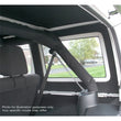 Load image into Gallery viewer, DEI 11-18 Jeep Wrangler JK 2-Door Boom Mat Rear Side Window Trim - 2 Piece - Black - Detail View