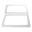 Load image into Gallery viewer, DEI 11-18 Jeep Wrangler JK 2-Door Boom Mat Rear Side Window Trim - 2 Piece - White - Side View
