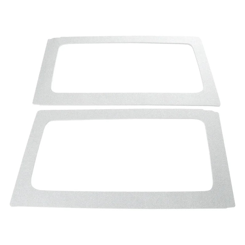 DEI 11-18 Jeep Wrangler JK 2-Door Boom Mat Rear Side Window Trim - 2 Piece - White - Side View
