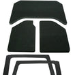 Load image into Gallery viewer, DEI 11-18 Jeep Wrangler JK 4-Door Boom Mat Complete Headliner Kit - 6 Piece - Black - Side View