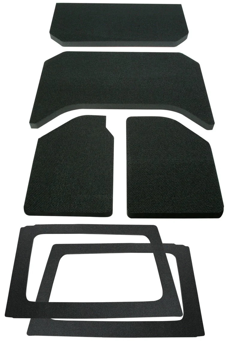 DEI 11-18 Jeep Wrangler JK 4-Door Boom Mat Complete Headliner Kit - 6 Piece - Black - Side View