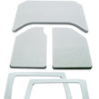 Load image into Gallery viewer, DEI 11-18 Jeep Wrangler JK 4-Door Boom Mat Complete Headliner Kit - 6 Piece - White - Side View