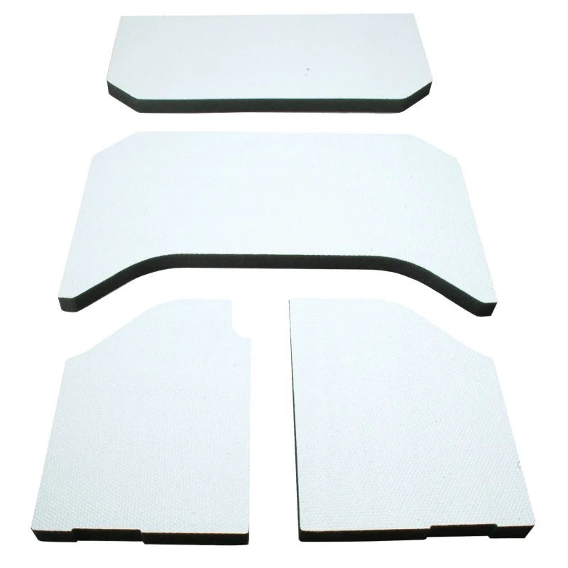 DEI 11-18 Jeep Wrangler JK 4-Door Boom Mat Headliner - 4 Piece - White - Side View