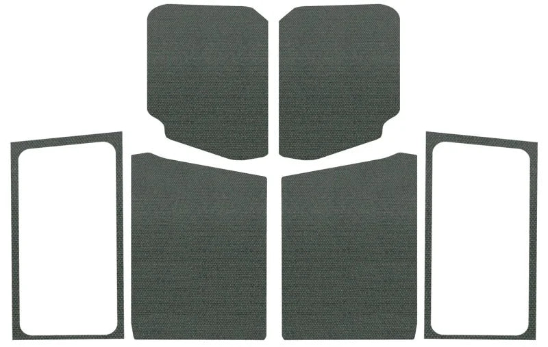 DEI 18-23 Jeep Wrangler JL 2-Door Boom Mat Complete Headliner Kit - 7 Piece - Gray - Side View