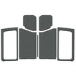 Load image into Gallery viewer, DEI 18-23 Jeep Wrangler JL 2-Door Boom Mat Complete Headliner Kit - 7 Piece - White - Side View