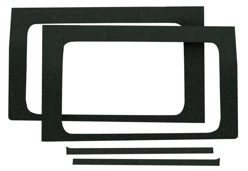 DEI 18-23 Jeep Wrangler JL 2-Door Boom Mat Rear Side Window Trim - 2 Piece - Black - Side View