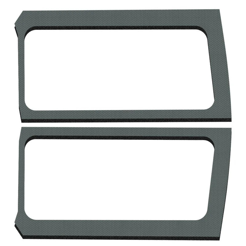 DEI 18-23 Jeep Wrangler JL 2-Door Boom Mat Rear Side Window Trim - 2 Piece - Gray - Side View