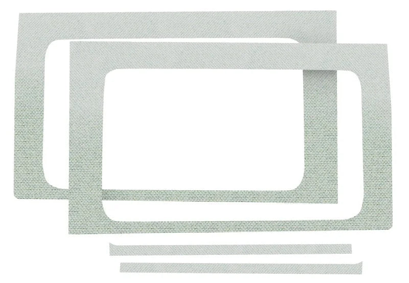 DEI 18-23 Jeep Wrangler JL 2-Door Boom Mat Rear Side Window Trim - 2 Piece - White - Side View
