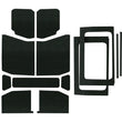 Load image into Gallery viewer, DEI 18-23 Jeep Wrangler JL 4-Door Boom Mat Complete Headliner Kit - 13 Piece - Black - Main Product View