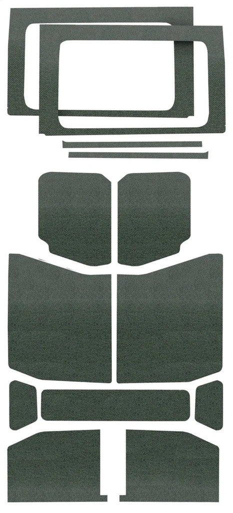 DEI 18-23 Jeep Wrangler JL 4-Door Boom Mat Complete Headliner Kit - 13 Piece - Gray - Side View