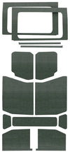 Load image into Gallery viewer, DEI 18-23 Jeep Wrangler JL 4-Door Boom Mat Complete Headliner Kit - 13 Piece - Gray - Side View