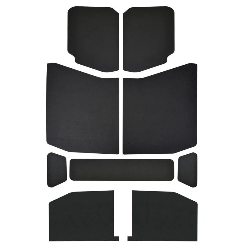 DEI 18-23 Jeep Wrangler JL 4-Door Boom Mat Headliner - 9 Piece - Black - Side View