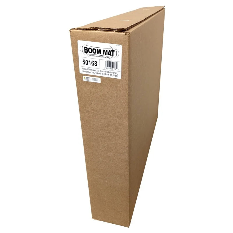 DEI 18-23 Jeep Wrangler JL 4-Door Boom Mat Headliner - 9 Piece - Black - Installation View