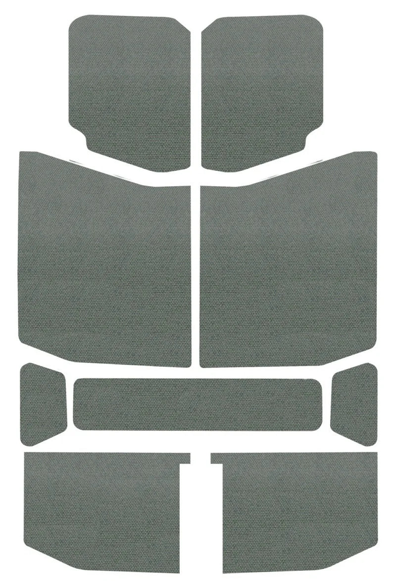 DEI 18-23 Jeep Wrangler JL 4-Door Boom Mat Headliner - 9 Piece - Gray - Side View