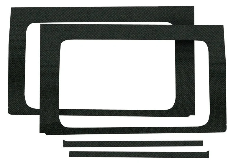 DEI 18-23 Jeep Wrangler JL 4-Door Boom Mat Rear Side Window Trim - 4 Piece - Black - Side View