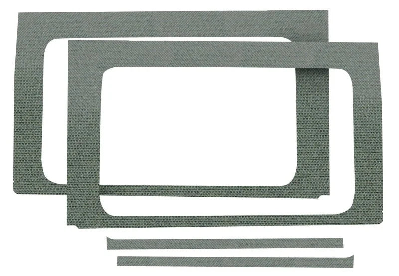 DEI 18-23 Jeep Wrangler JL 4-Door Boom Mat Rear Side Window Trim - 4 Piece - Gray - Side View