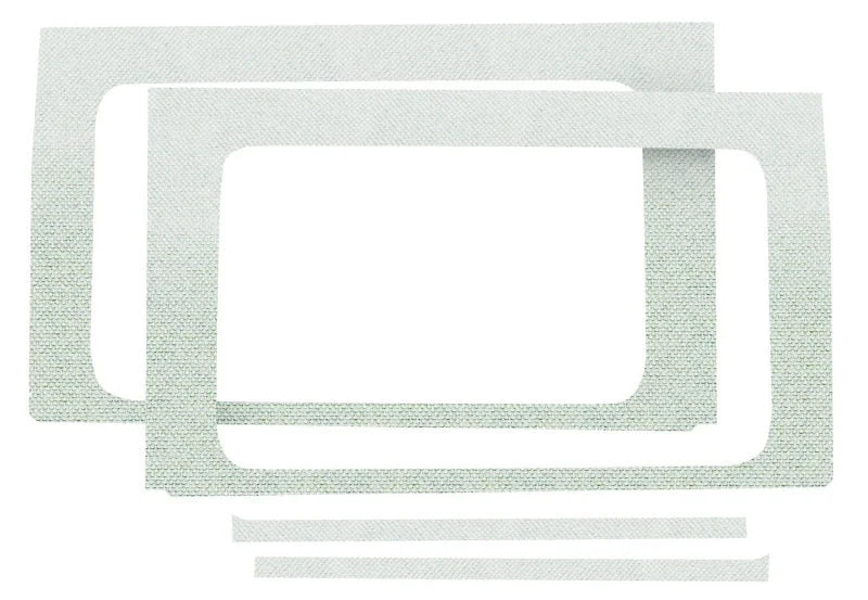 DEI 18-23 Jeep Wrangler JL 4-Door Boom Mat Rear Side Window Trim - 4 Piece - White - Side View