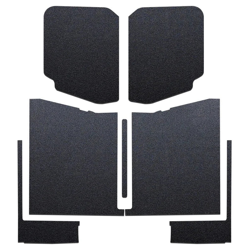 DEI 20-22 Jeep Gladiator JT 4-Door Boom Mat Complete Headliner Kit - 7 Piece - Black - Side View