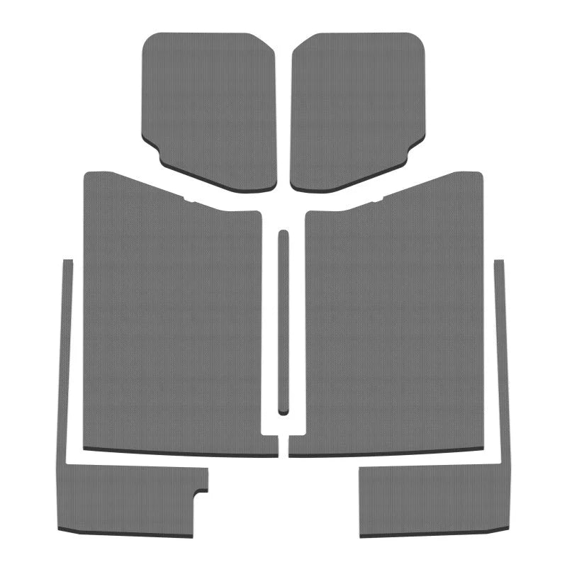 DEI 20-22 Jeep Gladiator JT 4-Door Boom Mat Complete Headliner Kit - 7 Piece - Gray - Side View