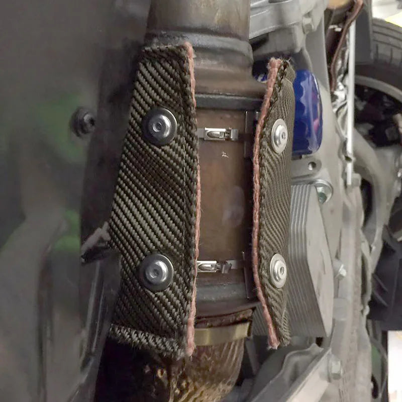 DEI C7 Corvette Catalytic Converter Shield Manual Transmission - Installation View