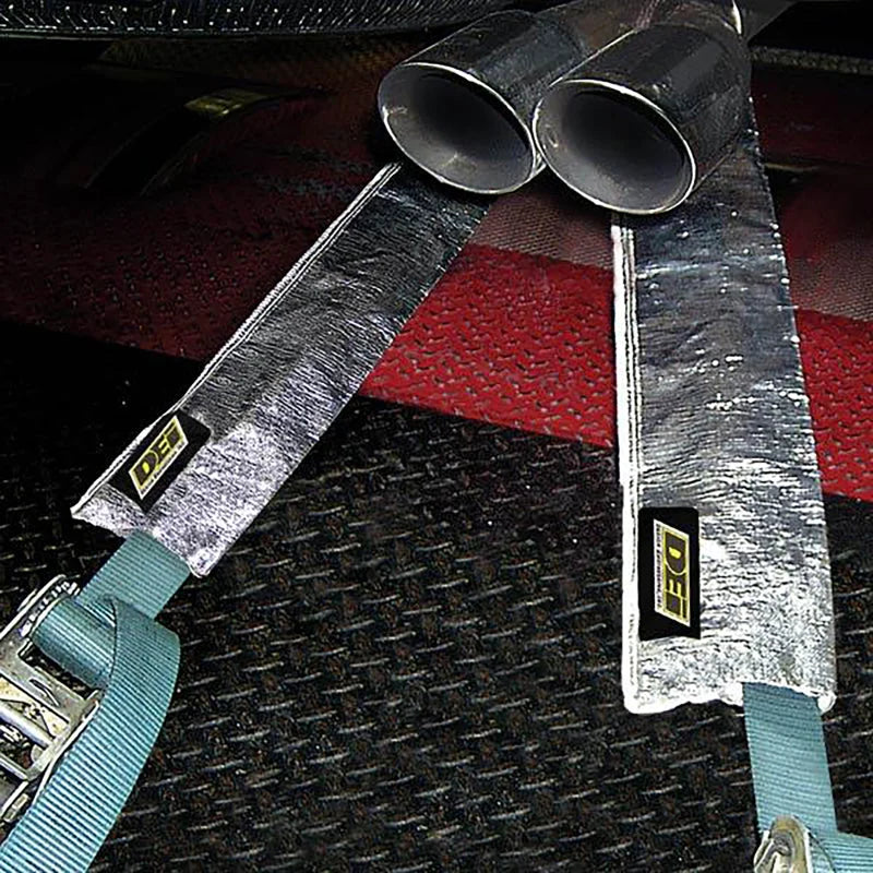 DEI Dyno Strap Heat Guard 5in w x 3ft - Aluminized - Side View