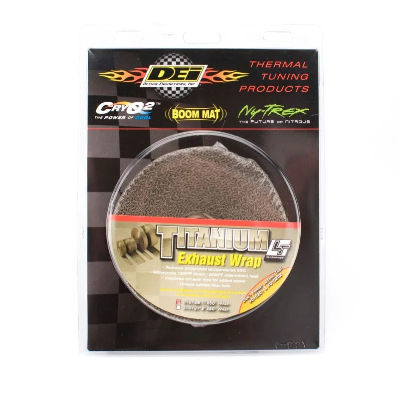 DEI Exhaust Wrap 1in x 50ft - Titanium - Side View