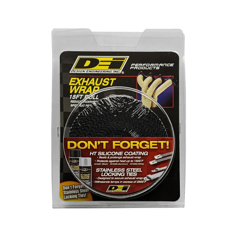 DEI Exhaust Wrap 2in x 15ft - Black - Back View
