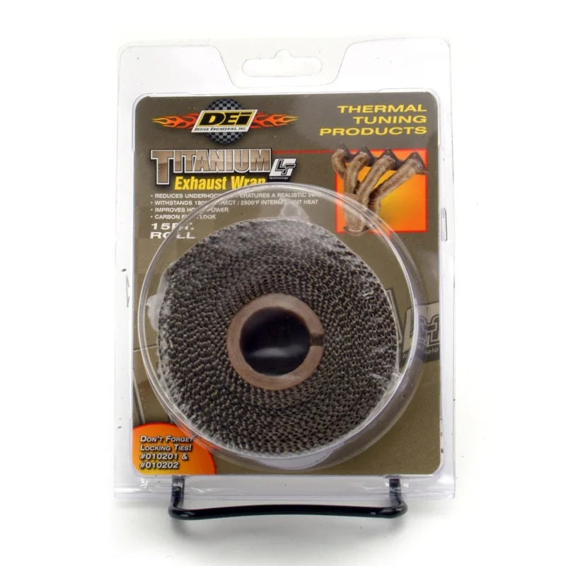 DEI Exhaust Wrap 2in x 15ft - Titanium - Back View