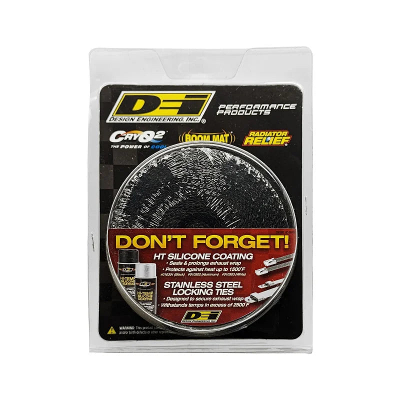 DEI Exhaust Wrap 2in x 25ft - Black - Side View
