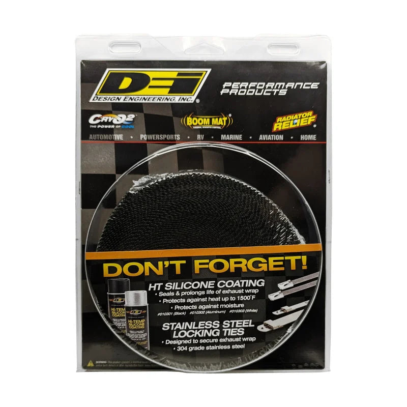 DEI Exhaust Wrap 2in x 50ft - Titanium - Black - Additional View 5