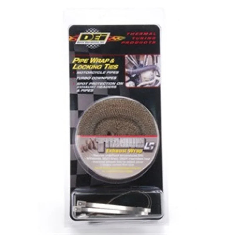 DEI Exhaust Wrap Kit - Pipe Wrap and Locking Tie - Titanium - Installation View