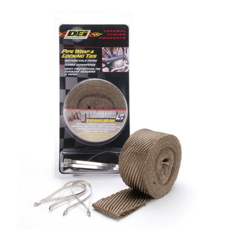 DEI Exhaust Wrap Kit - Pipe Wrap and Locking Tie - Titanium - Additional View 5