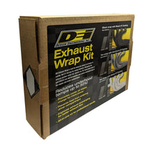 Load image into Gallery viewer, DEI Exhaust Wrap Kit - Tan Wrap &amp; Aluminum HT Silicone Coating (Aerosol) - Installation View