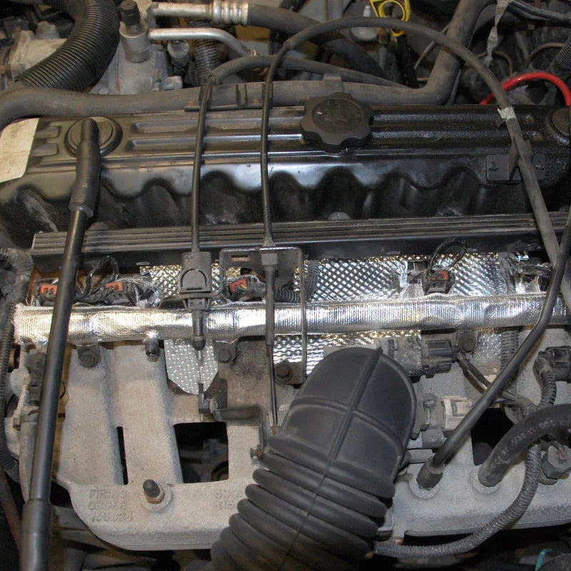 DEI Fuel Rail and Injecter Cover Jeep 1997 - 2004 4.0L Engine - Installation View