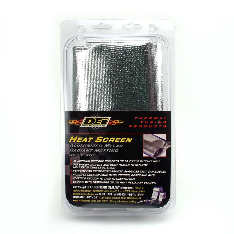 DEI Heat Screen 36in x 40in - Mylar Radiant Glass Fiber Matting - Detail View