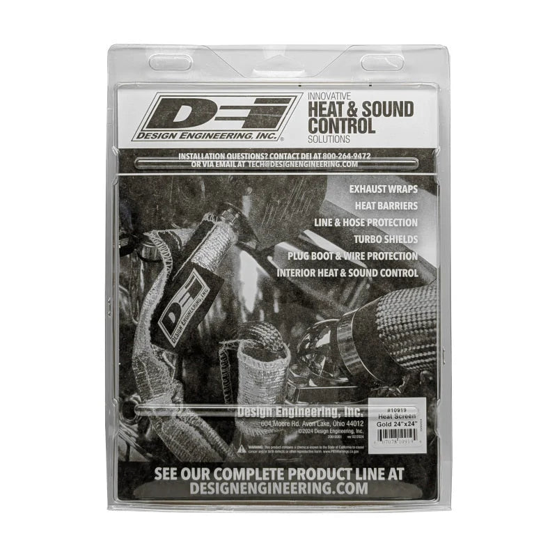 DEI Heat Screen GOLD 24in x 24in - Non-Adhesive - Back View
