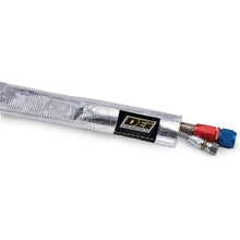 Load image into Gallery viewer, DEI Heat Sheath 1-1/4in I.D. x 3ft - Aluminized Sleeving - Sewn Edge - Side View