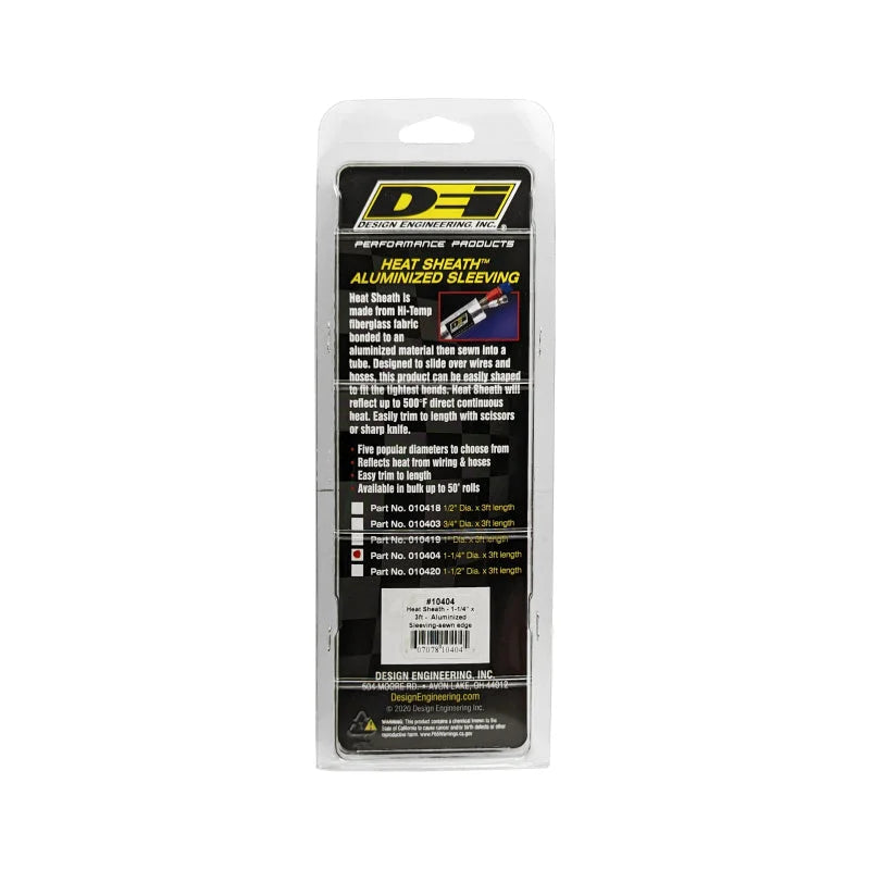 DEI Heat Sheath 1-1/4in I.D. x 3ft - Aluminized Sleeving - Sewn Edge 10404 - Installation View