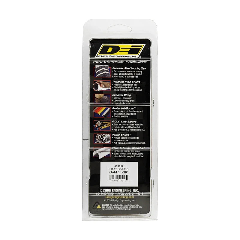 DEI Heat Sheath GOLD 1in x 36in - Detail View