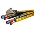 Load image into Gallery viewer, DEI Heat Shroud 1/2in to 1-1/4in I.D. x 3ft - Gold - Back View