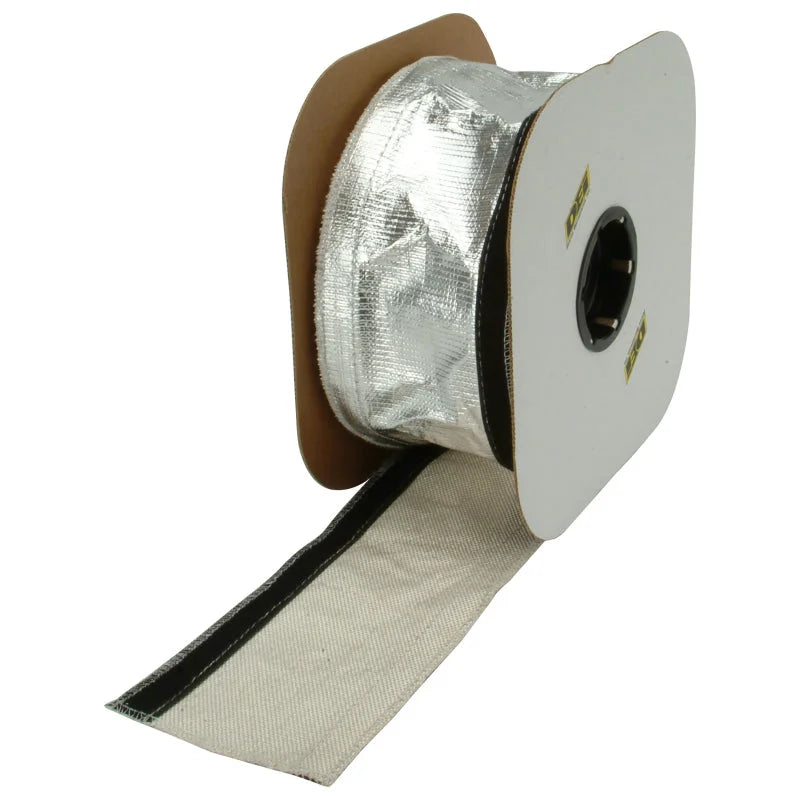 DEI Heat Shroud 2-1/2in x 50ft Spool - Aluminized Sleeving-Hook and Loop Edge - Main Product View