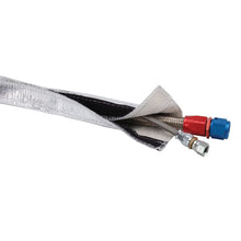 Load image into Gallery viewer, DEI Heat Shroud 3/4in I.D. x 3ft - Aluminized Sleeving - Hook and Loop Edge 10457 - Side View
