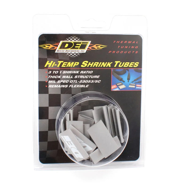 DEI Hi-Temp Shrink Tube 12mm x 1.5in - Gray - Side View