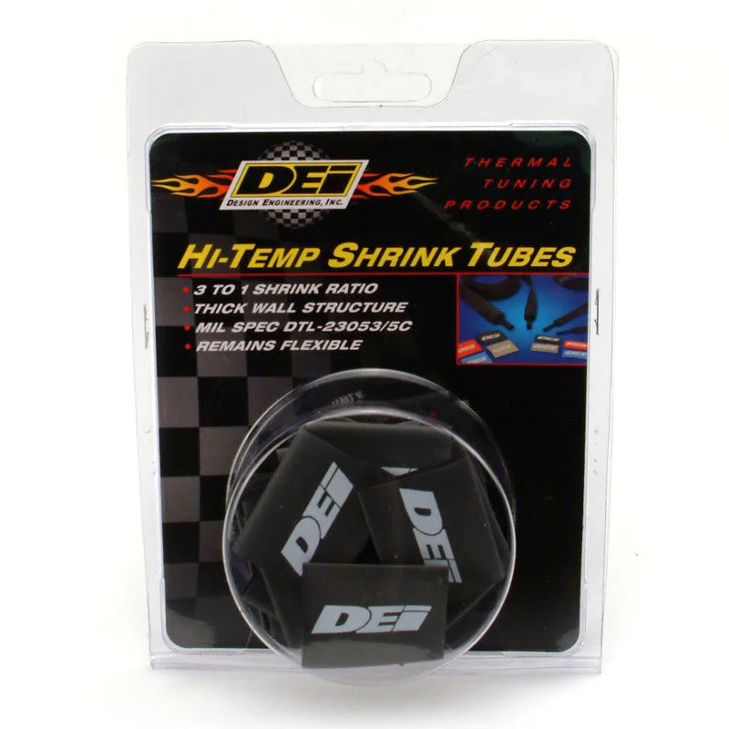 DEI Hi-Temp Shrink Tube 18mm x 1.5in - Black - Side View