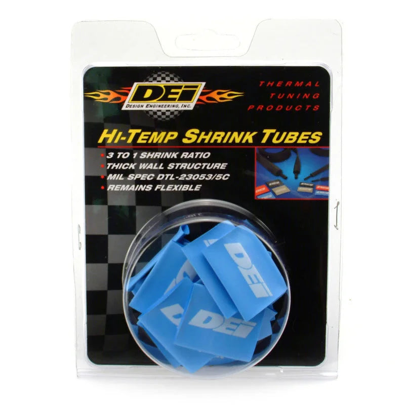 DEI Hi-Temp Shrink Tube 18mm x 1.5in - Blue - Side View