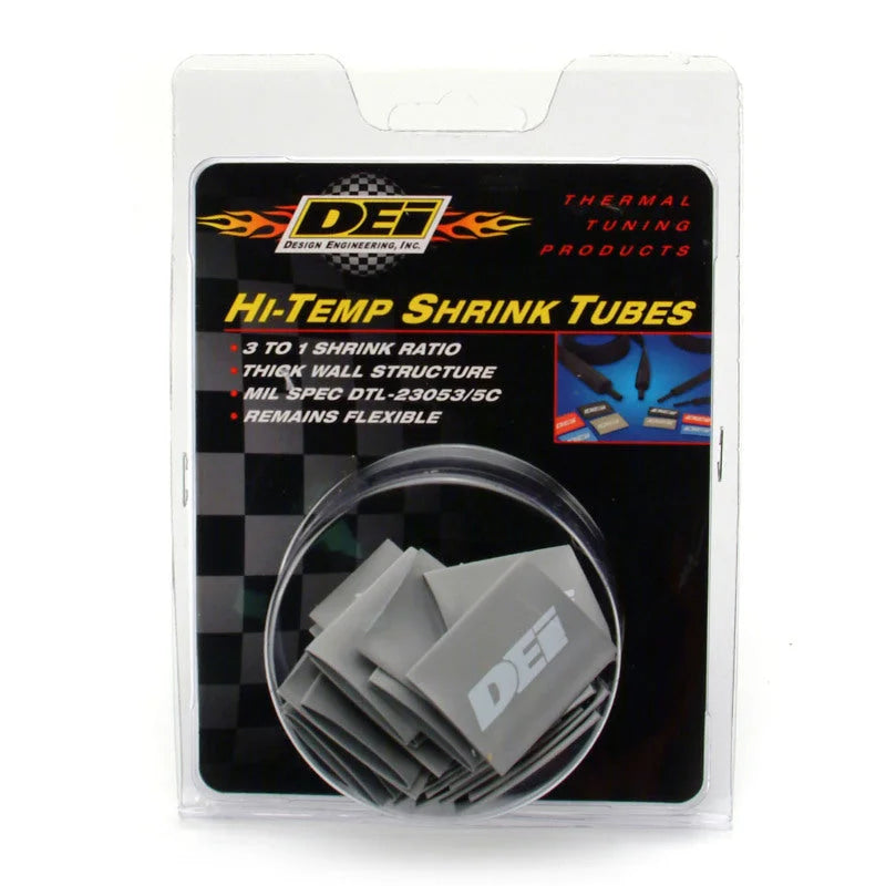 DEI Hi-Temp Shrink Tube 18mm x 1.5in - Gray - Side View
